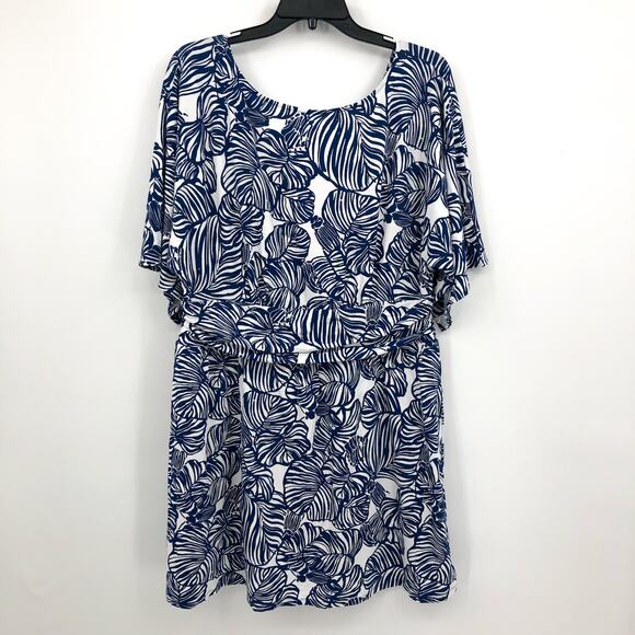 LILLY PULITZER Women's Parigi Romper XL Blue Aegean Navy Beach Path Print NWT - Picture 5 of 14
